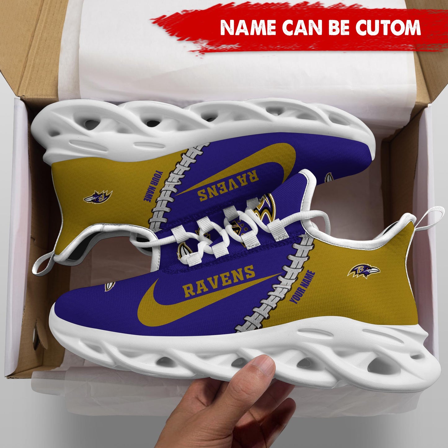 Ideafootwear Baltimore Ravens Max Soul Shoes Sneakers For Men And Women 26