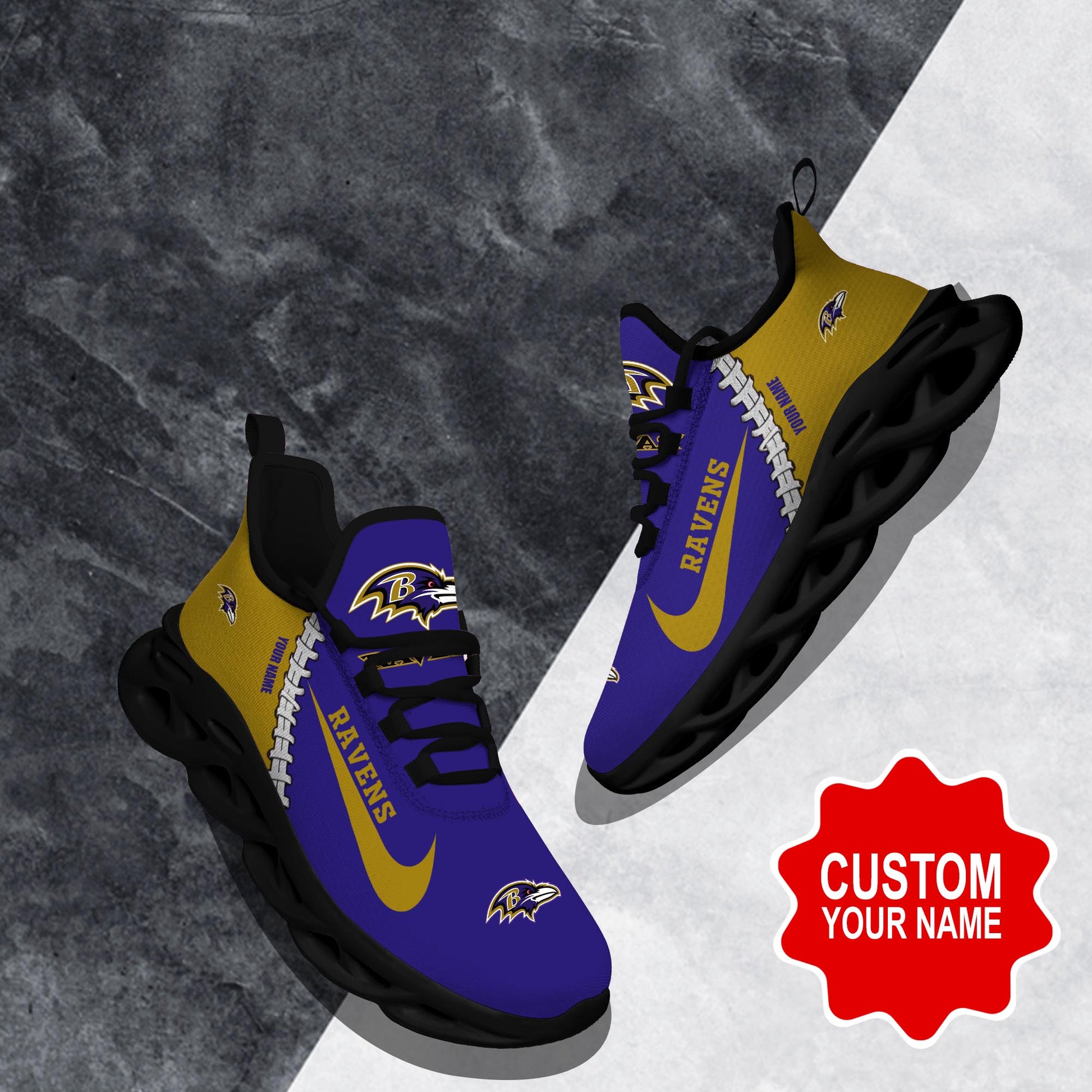 Ideafootwear Baltimore Ravens Max Soul Shoes Sneakers For Men And Women 26