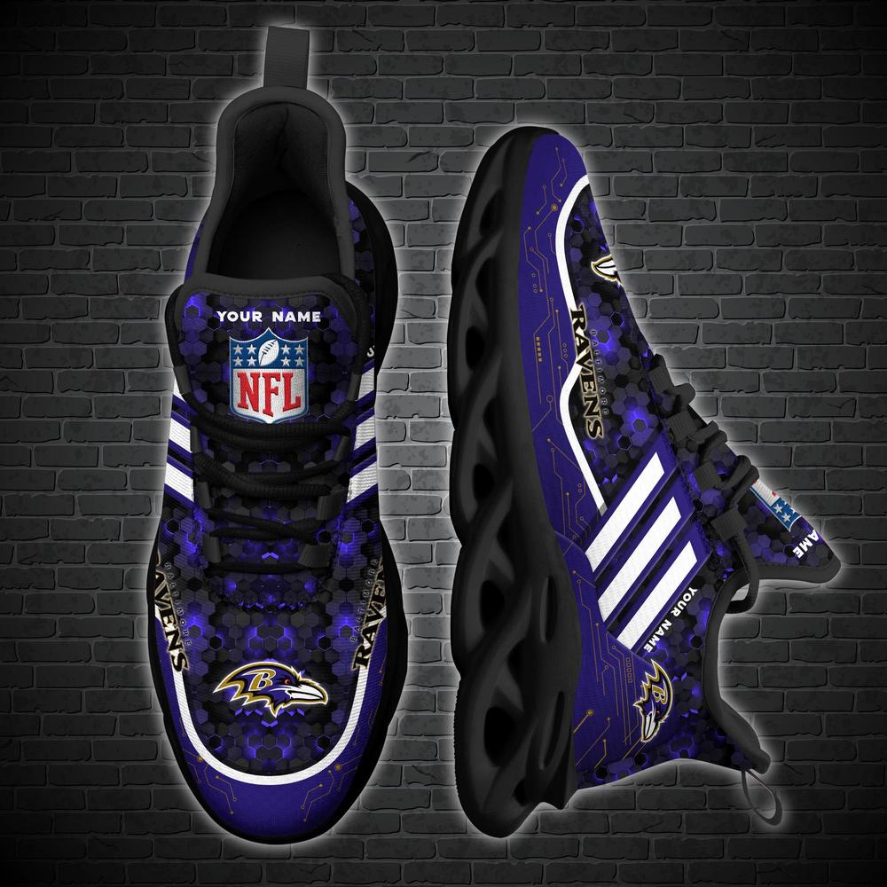 Ideafootwear Baltimore Ravens Max Soul Shoes Sneakers For Men And Women 3