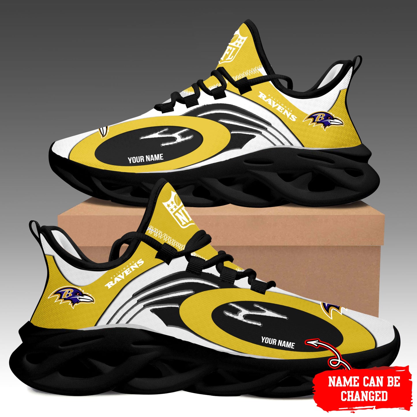 Ideafootwear Baltimore Ravens Max Soul Shoes Sneakers For Men And Women 17