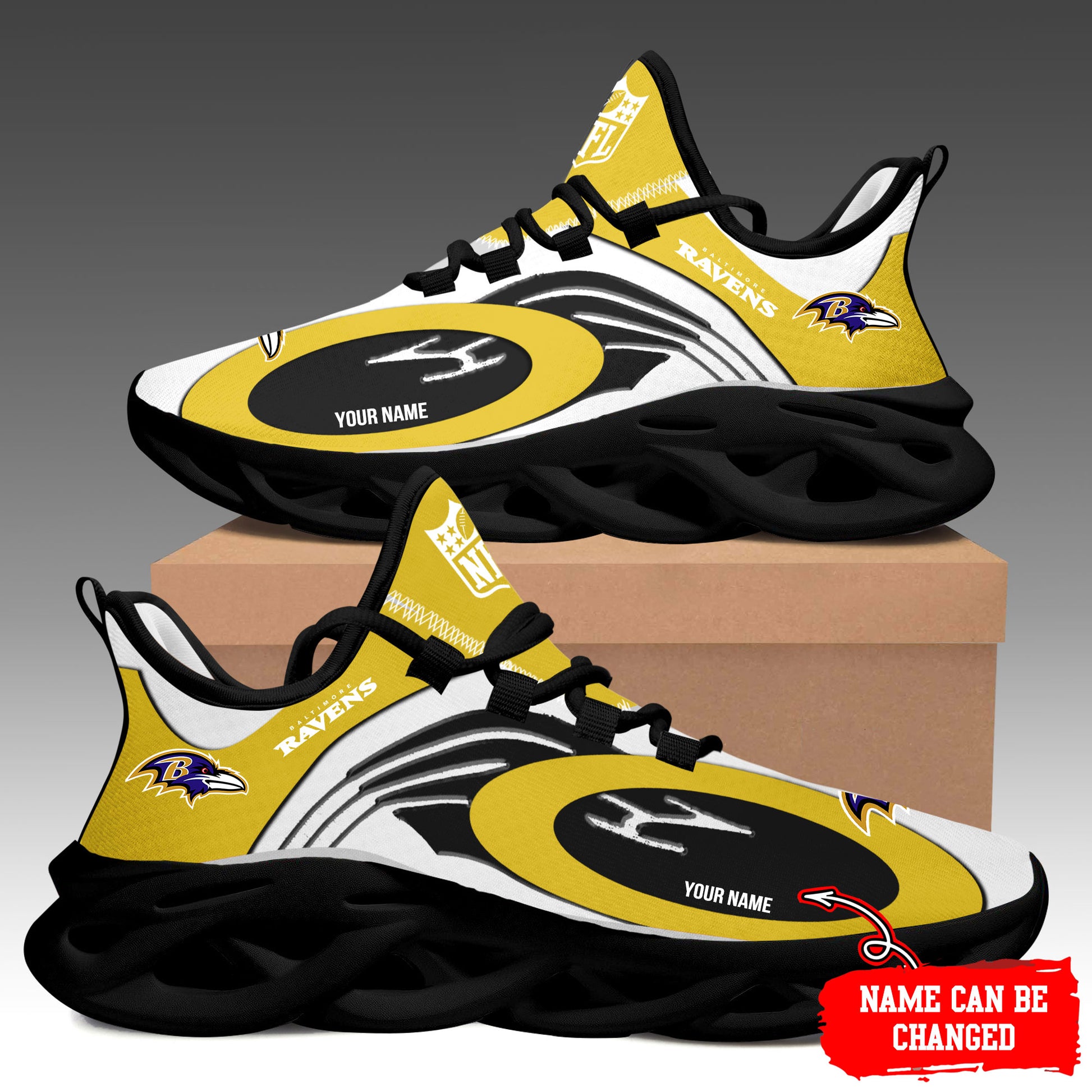 Ideafootwear Baltimore Ravens Max Soul Shoes Sneakers For Men And Women 17