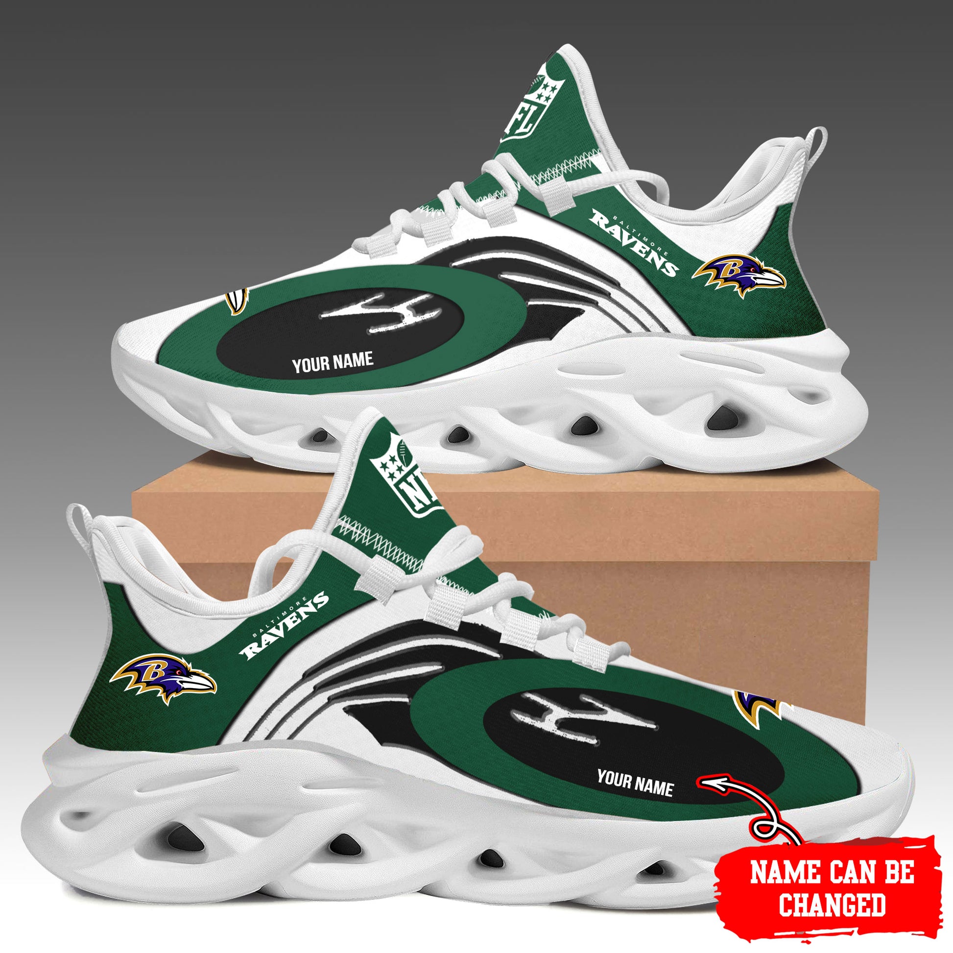 Ideafootwear Baltimore Ravens Max Soul Shoes Sneakers For Men And Women 18