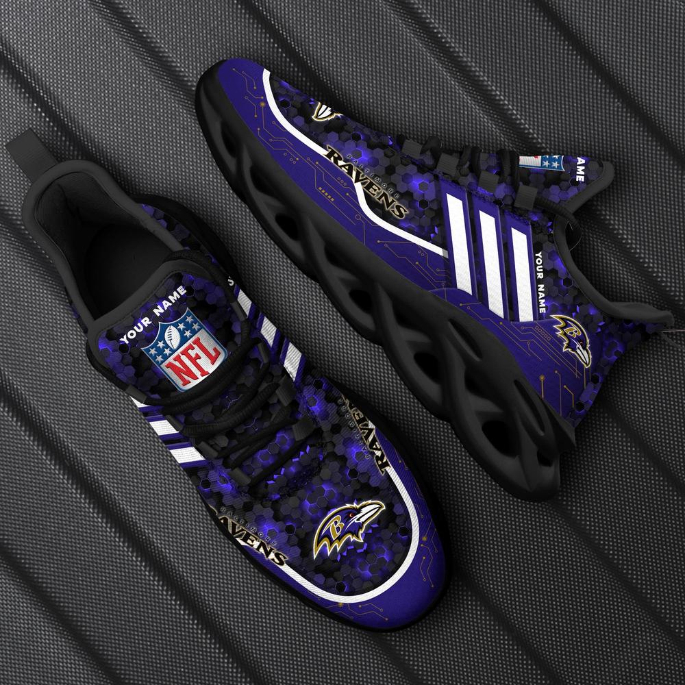 Ideafootwear Baltimore Ravens Max Soul Shoes Sneakers For Men And Women 3