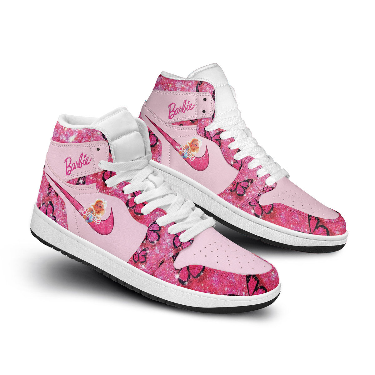 Ideafootwear Barbie AJ1 High Sneakers Shoes For Men And Women 2