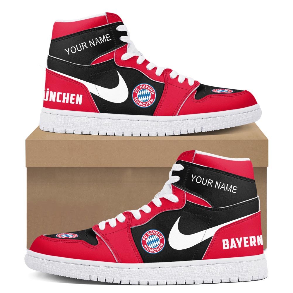 Ideafootwear Bayern Munchen AJ1 High Sneakers Shoes For Men And Women 1
