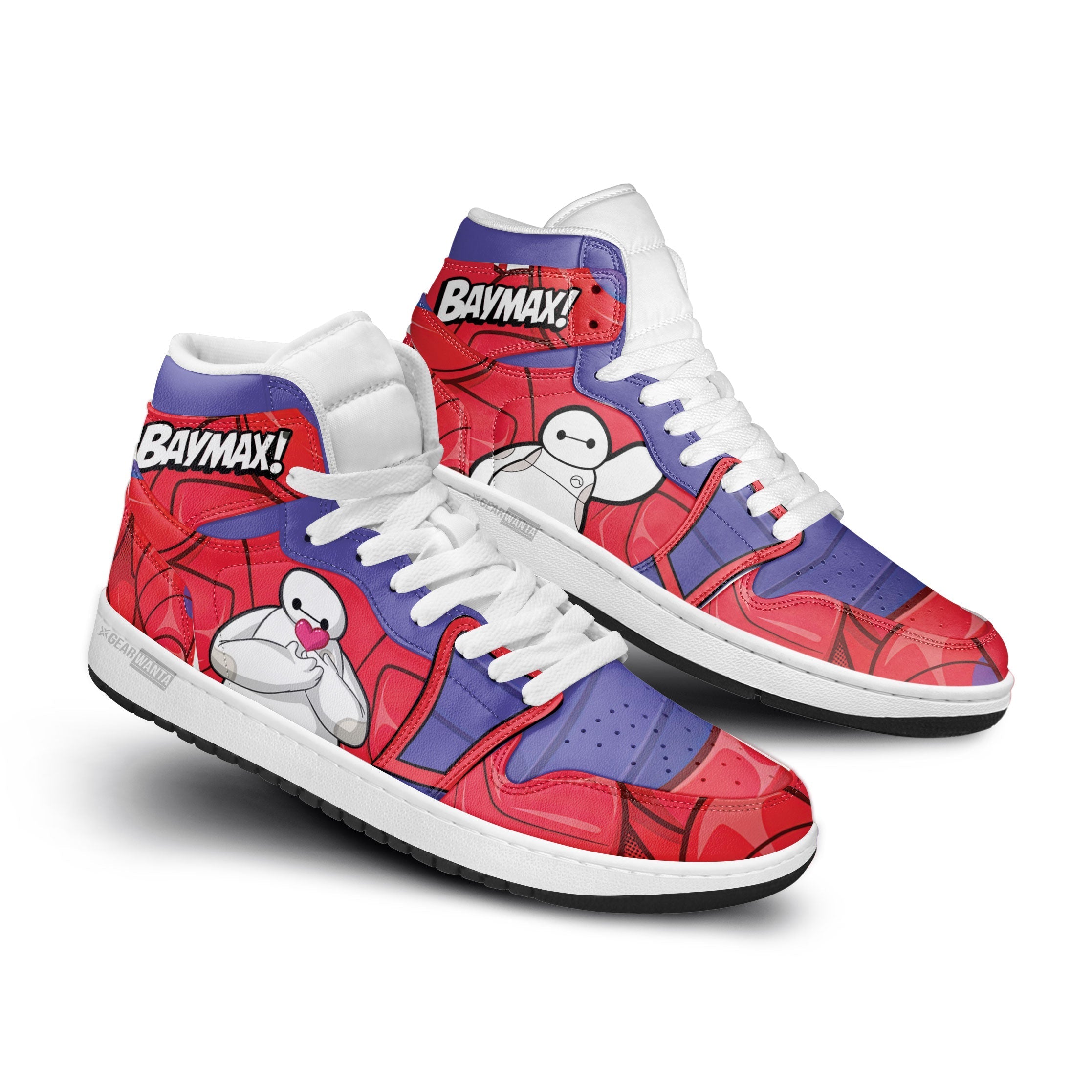 Ideafootwear Baymax AJ1 High Sneakers Shoes For Men And Women 1
