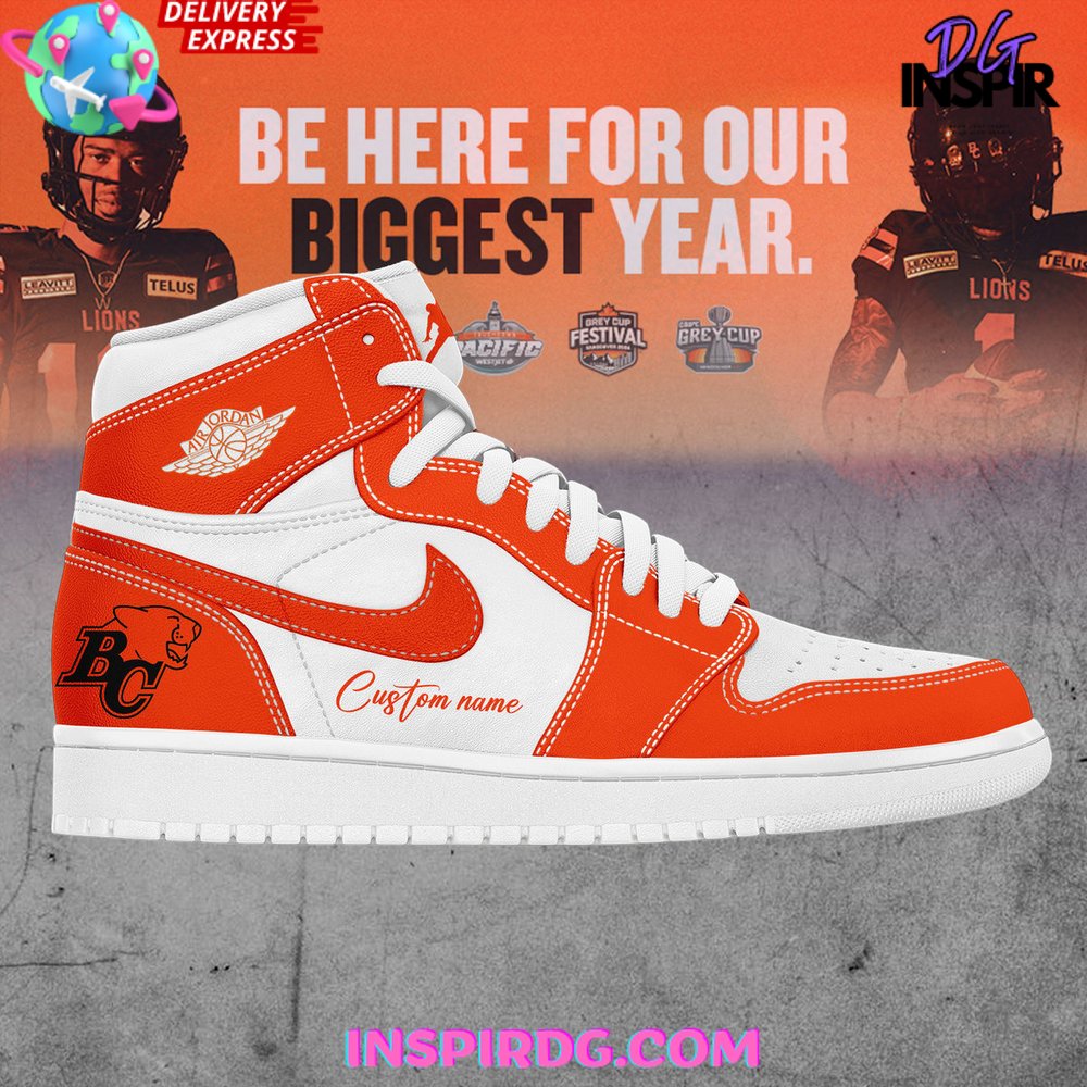 Ideafootwear BC Lions AJ1 High Sneakers Shoes For Men And Women 3
