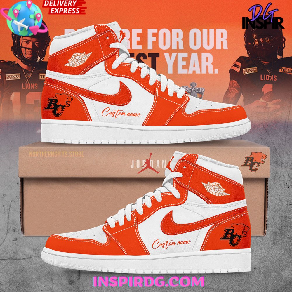 Ideafootwear BC Lions AJ1 High Sneakers Shoes For Men And Women 3