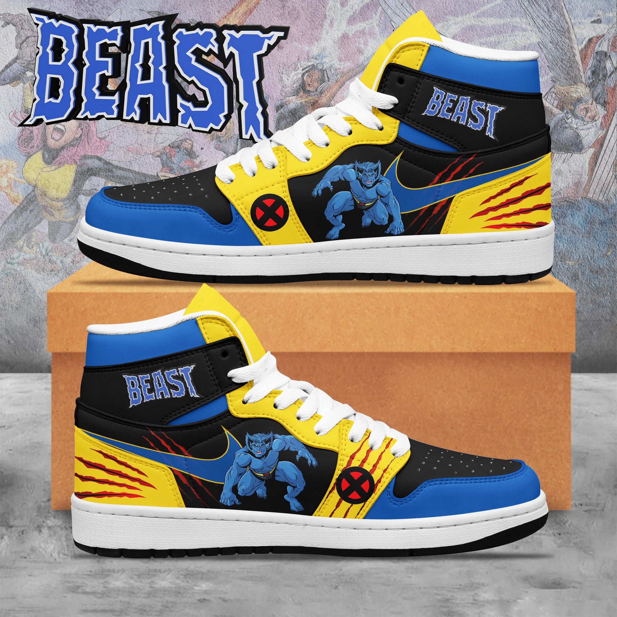 Ideafootwear Beast AJ1 High Sneakers Shoes For Men And Women 2