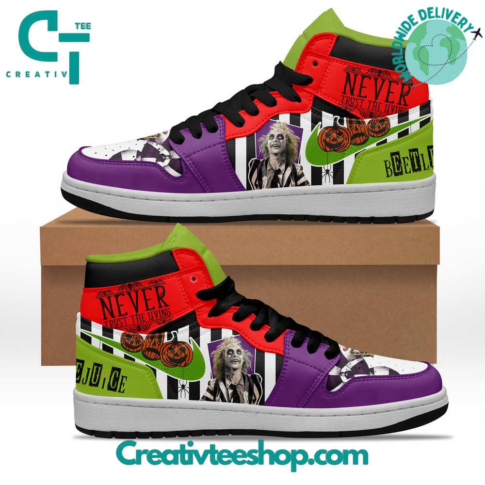 Ideafootwear Beetlejuice AJ1 High Sneakers Shoes For Men And Women 3