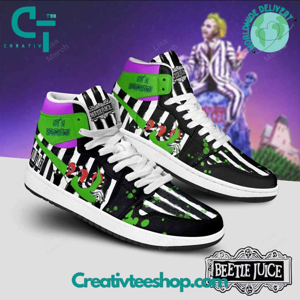 Ideafootwear Beetlejuice AJ1 High Sneakers Shoes For Men And Women 4