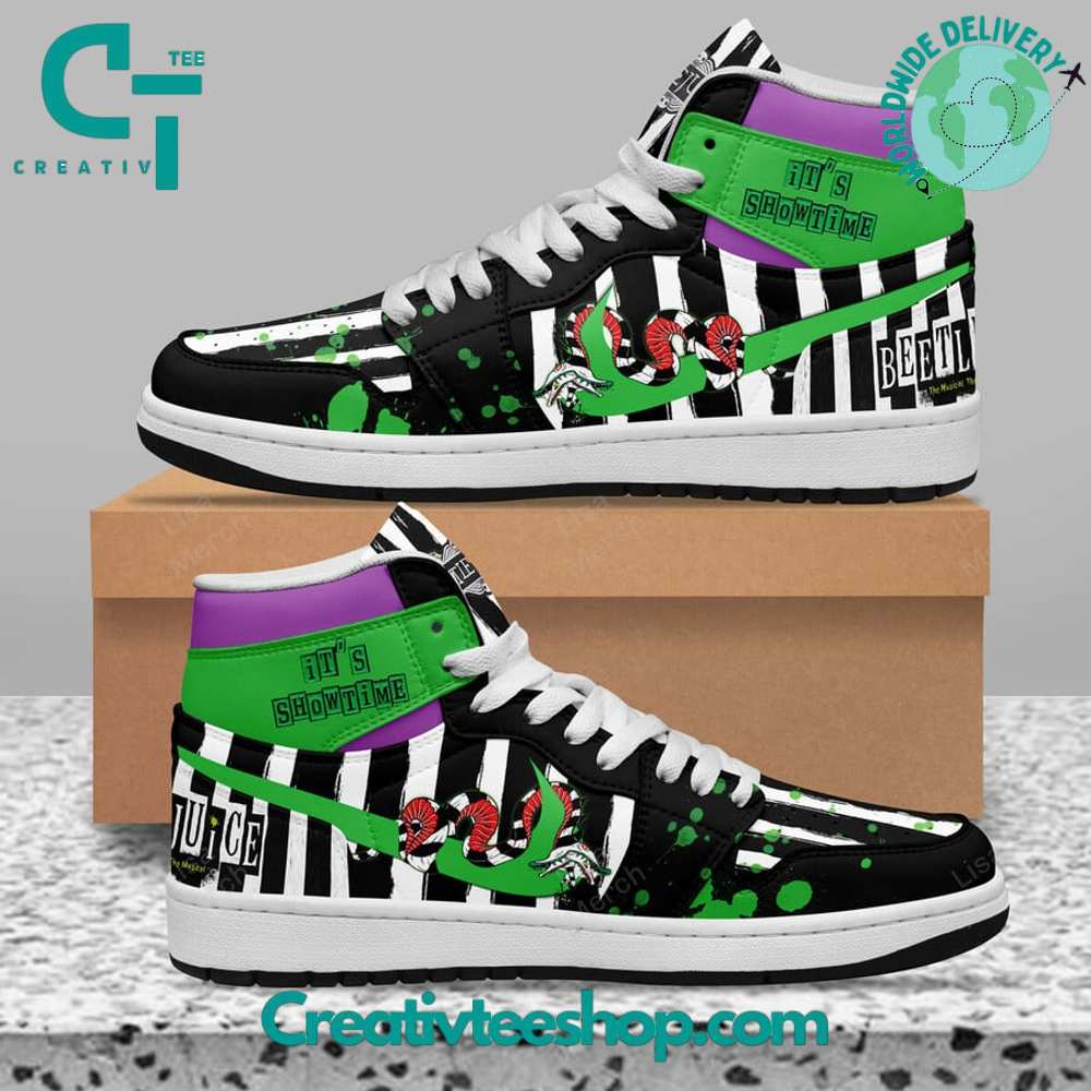 Ideafootwear Beetlejuice AJ1 High Sneakers Shoes For Men And Women 4