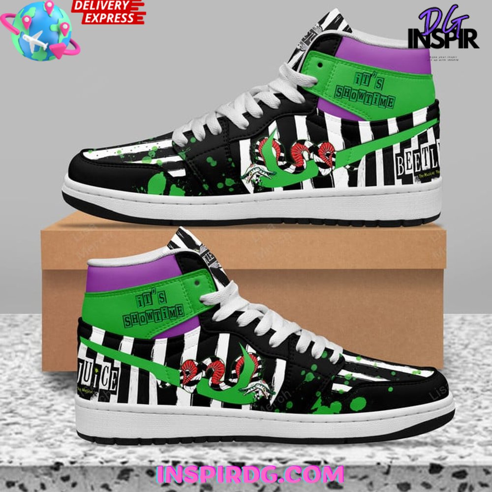 Ideafootwear Beetlejuice AJ1 High Sneakers Shoes For Men And Women 2