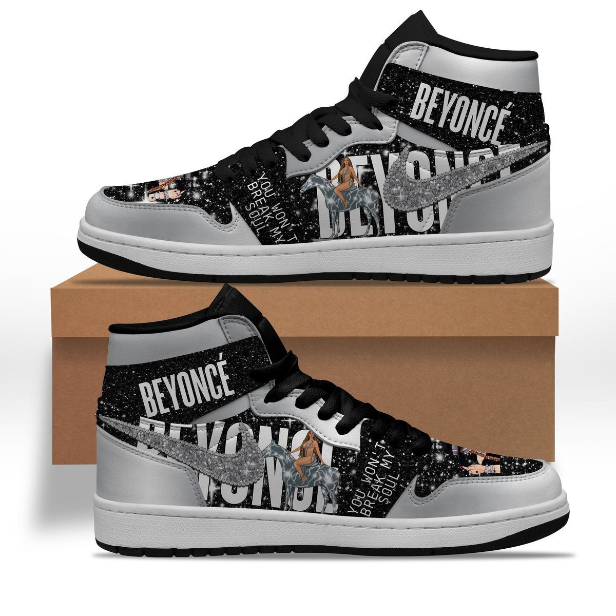 Ideafootwear Beyonce AJ1 High Sneakers Shoes For Men And Women 2