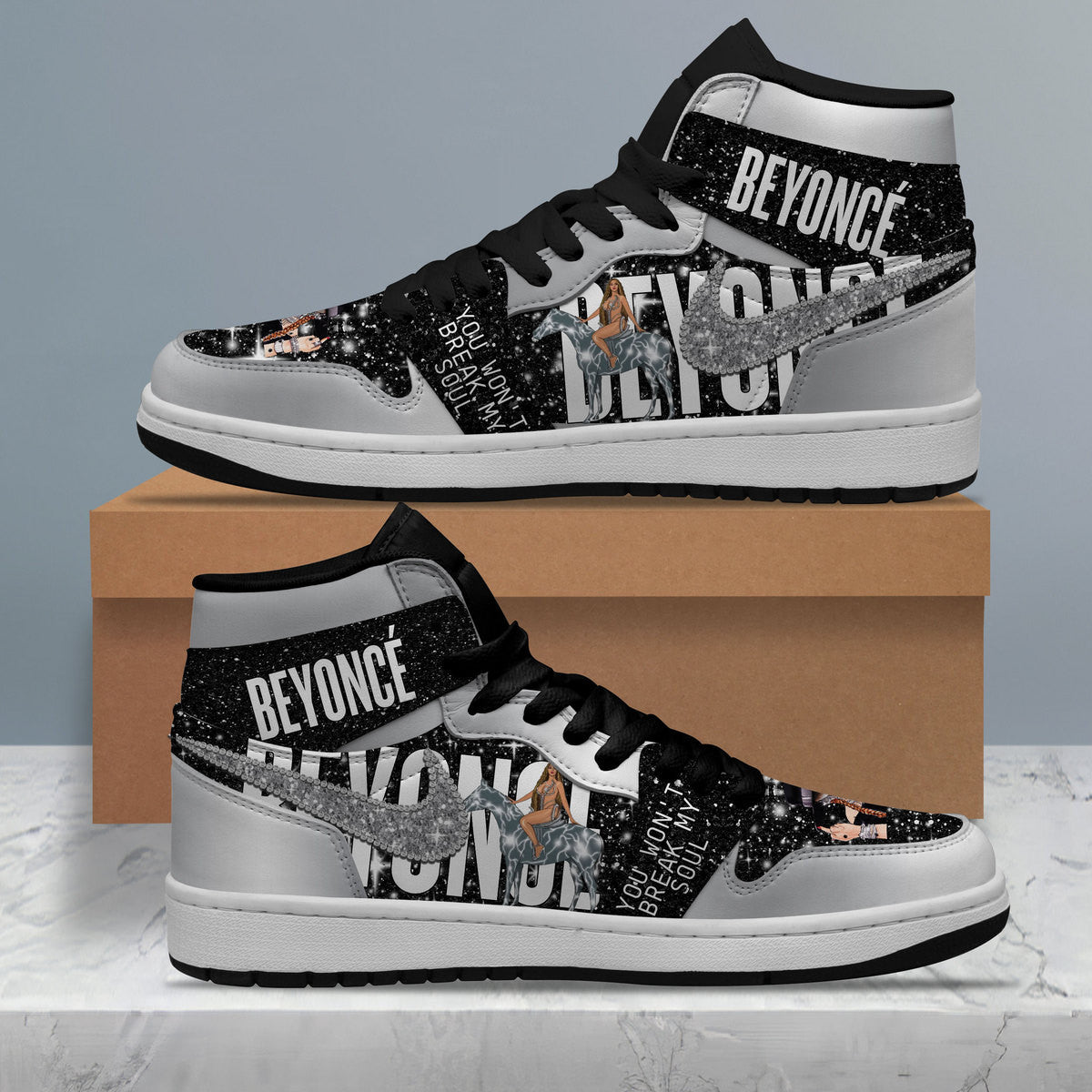 Ideafootwear Beyonce AJ1 High Sneakers Shoes For Men And Women 2