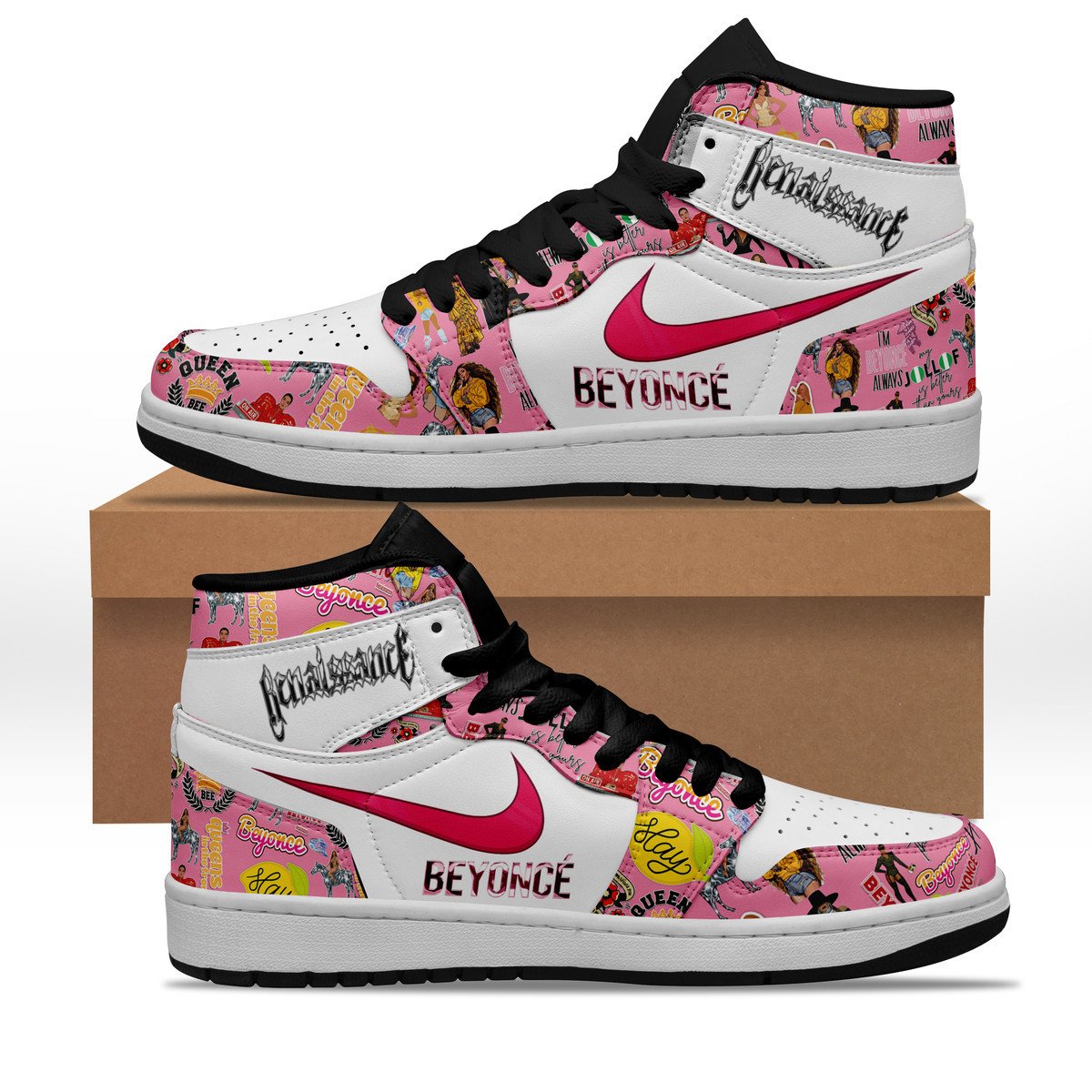 Ideafootwear Beyonce AJ1 High Sneakers Shoes For Men And Women 4