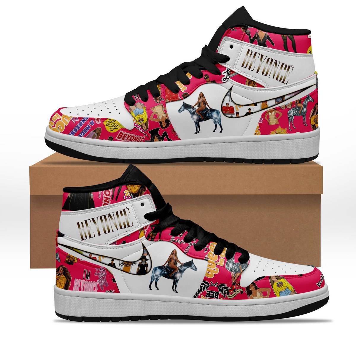 Ideafootwear Beyonce AJ1 High Sneakers Shoes For Men And Women 3