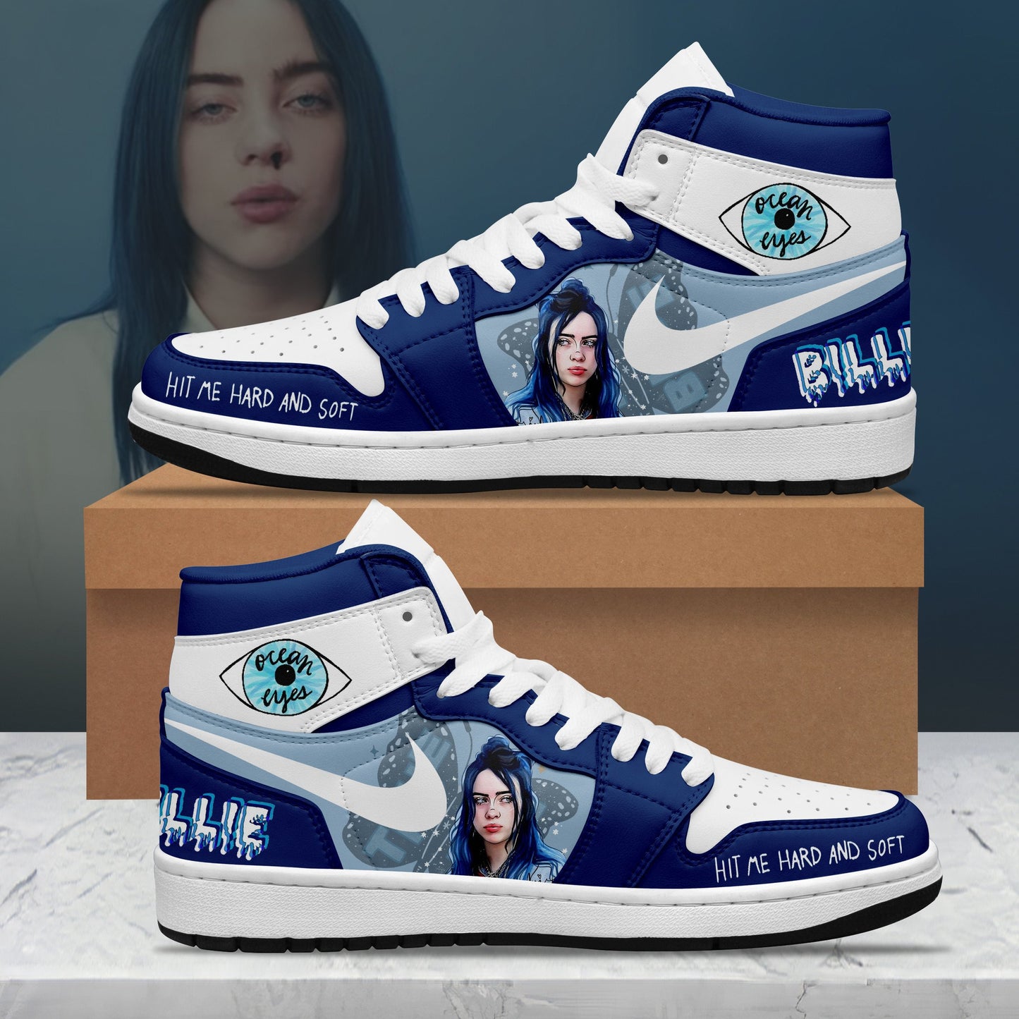 Ideafootwear Billie Eilish AJ1 High Sneakers Shoes For Men And Women 1