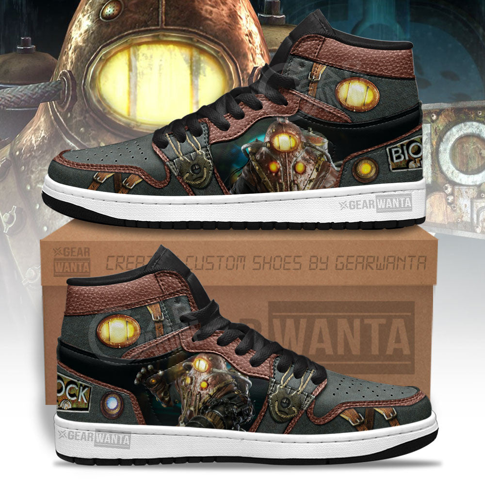Ideafootwear BioShock Subject Delta AJ1 High Sneakers Shoes For Men And Women 1