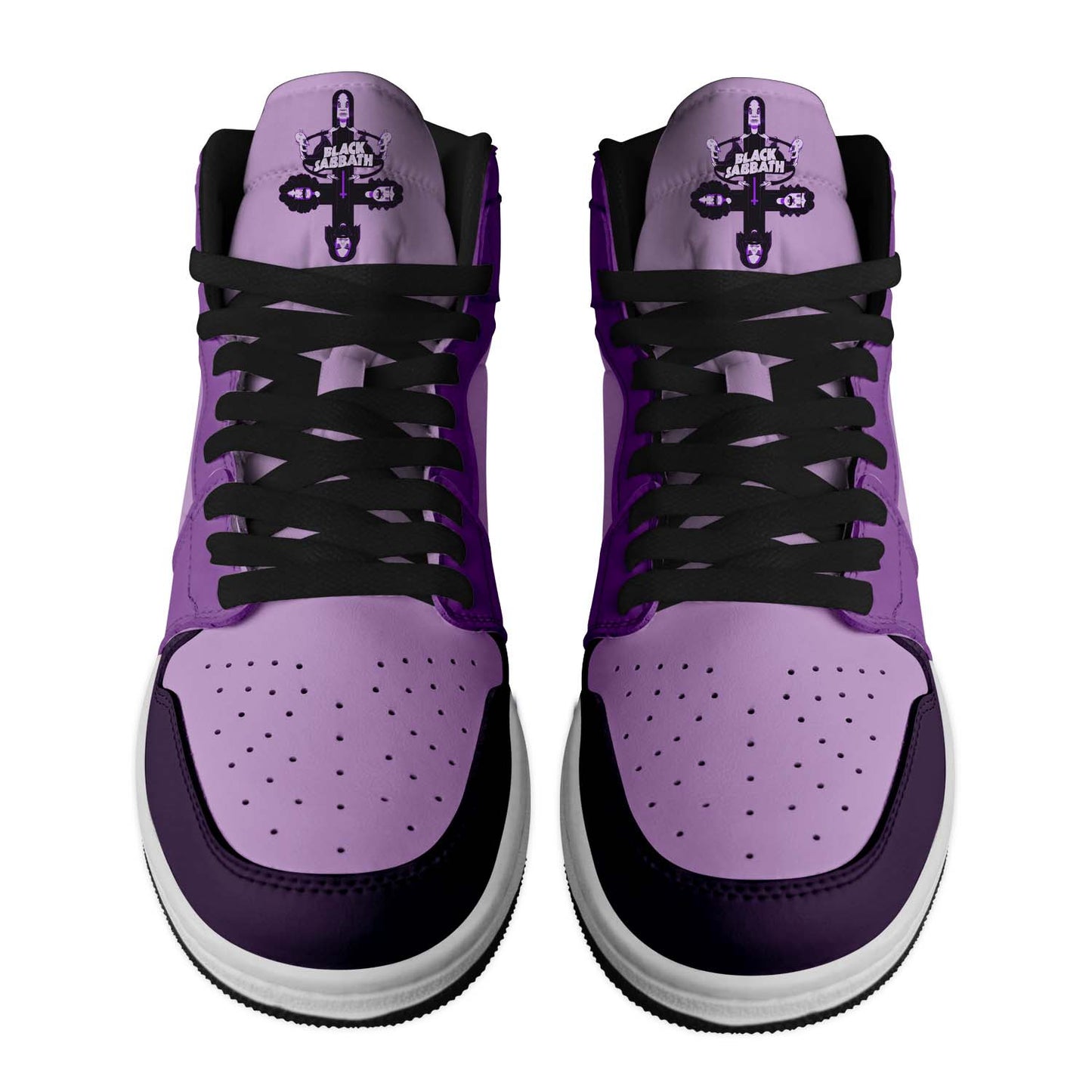 Ideafootwear Black Sabbath AJ1 High Sneakers Shoes For Men And Women 3