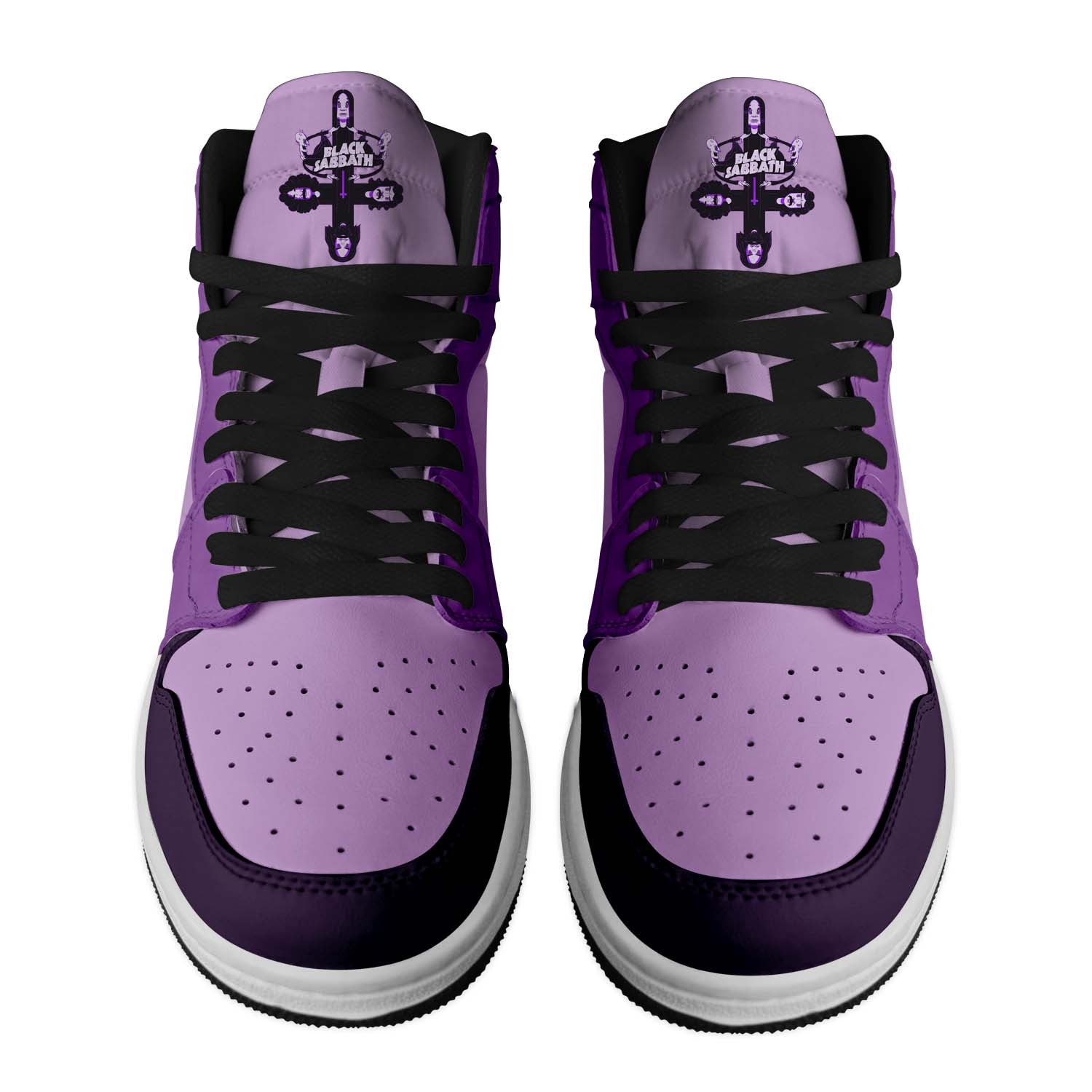 Ideafootwear Black Sabbath AJ1 High Sneakers Shoes For Men And Women 3