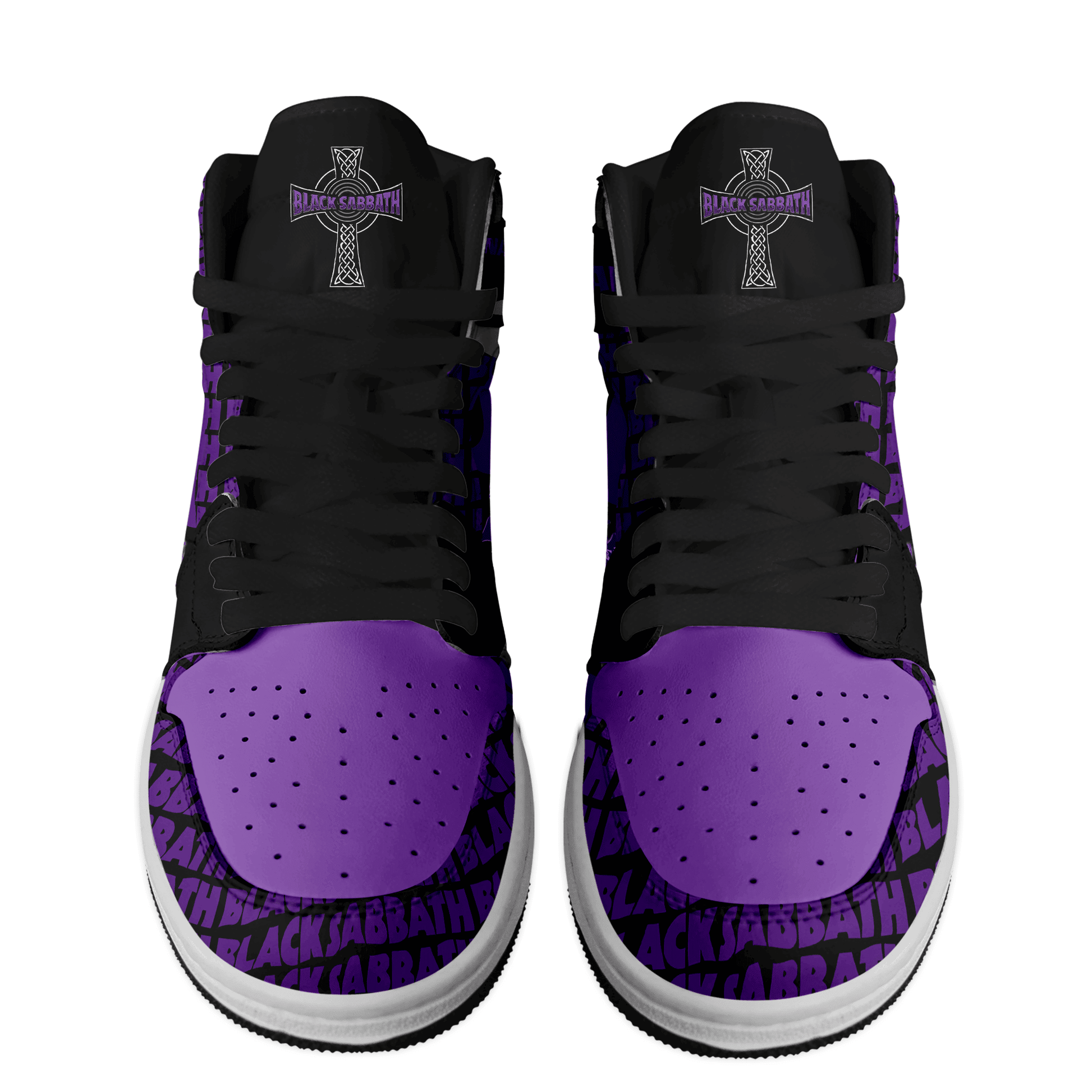 Ideafootwear Black Sabbath AJ1 High Sneakers Shoes For Men And Women 4
