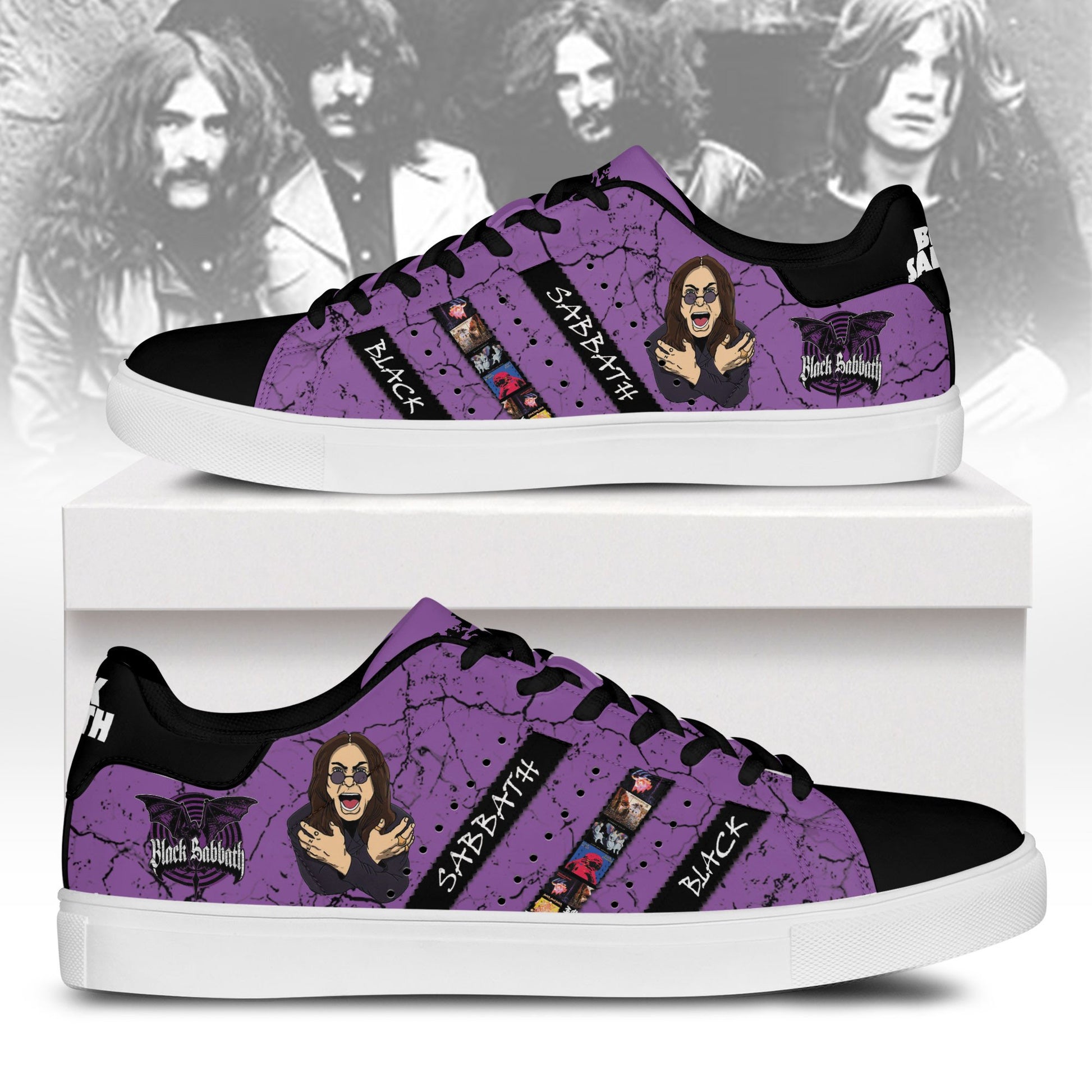 Ideafootwear Black Sabbath Skate Stan Shoes Sneakes For Men And Women 1