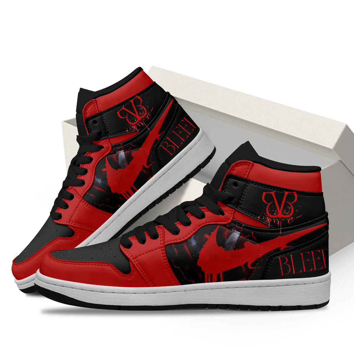 Ideafootwear Black Veil Brides AJ1 High Sneakers Shoes For Men And Women 1