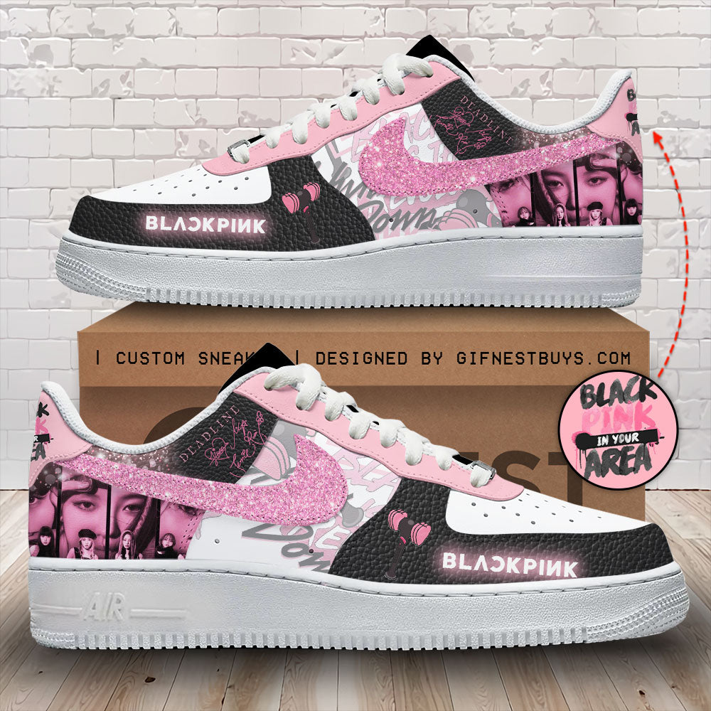 Ideafootwear Blackpink Air Low-Top Sneakers Shoes For Men And Women 2