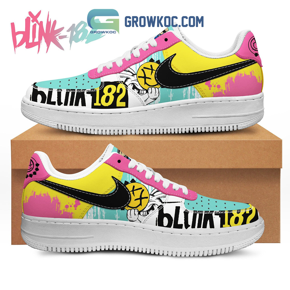 Ideafootwear Blink 182 Air Low-Top Sneakers Shoes For Men And Women 2