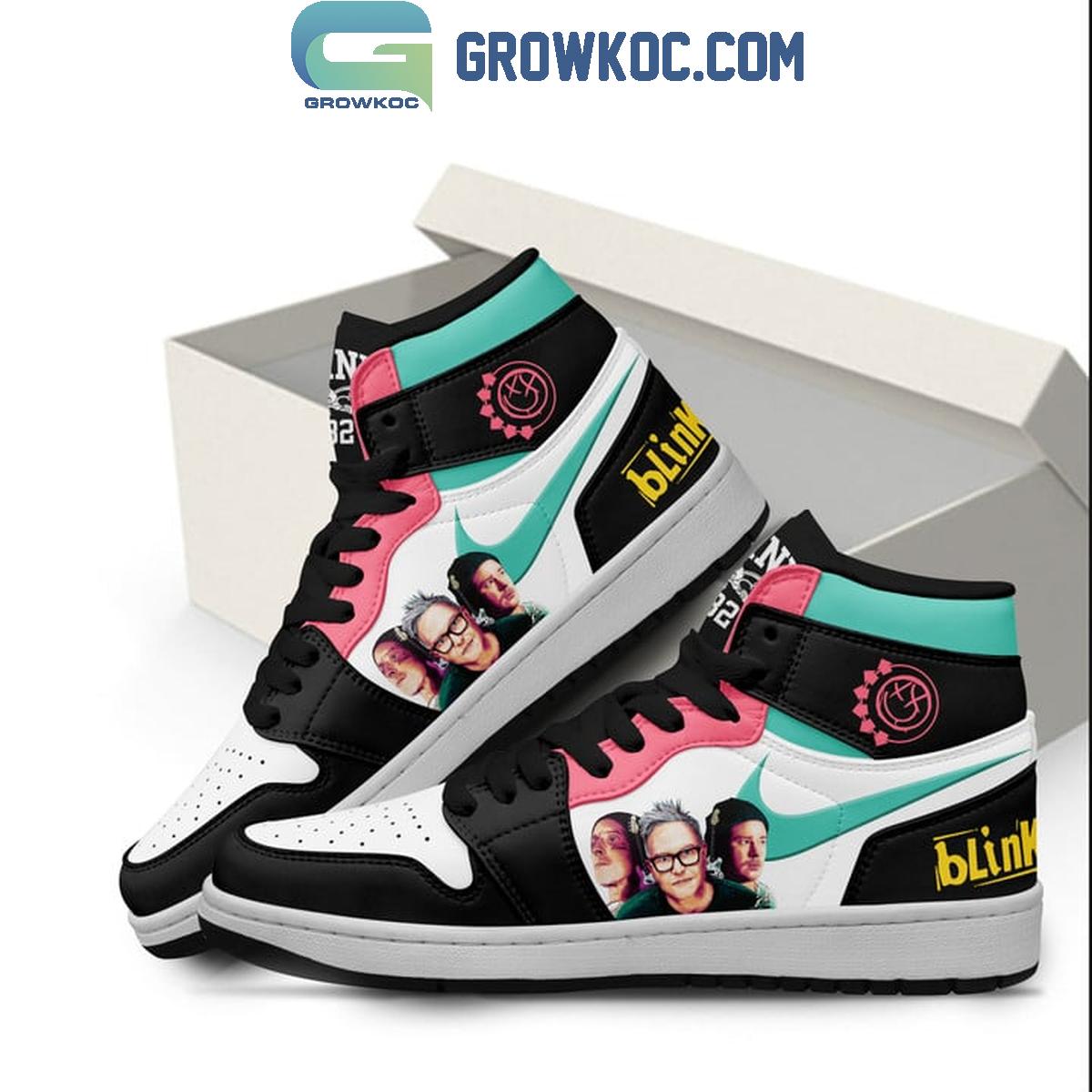 Ideafootwear Blink 182 AJ1 High Sneakers Shoes For Men And Women 3