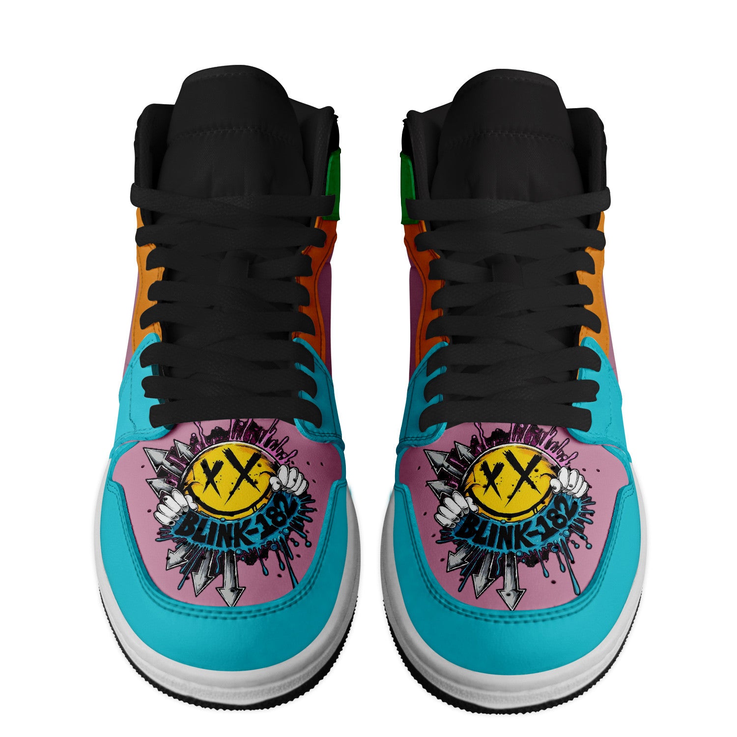 Ideafootwear Blink 182 AJ1 High Sneakers Shoes For Men And Women 10