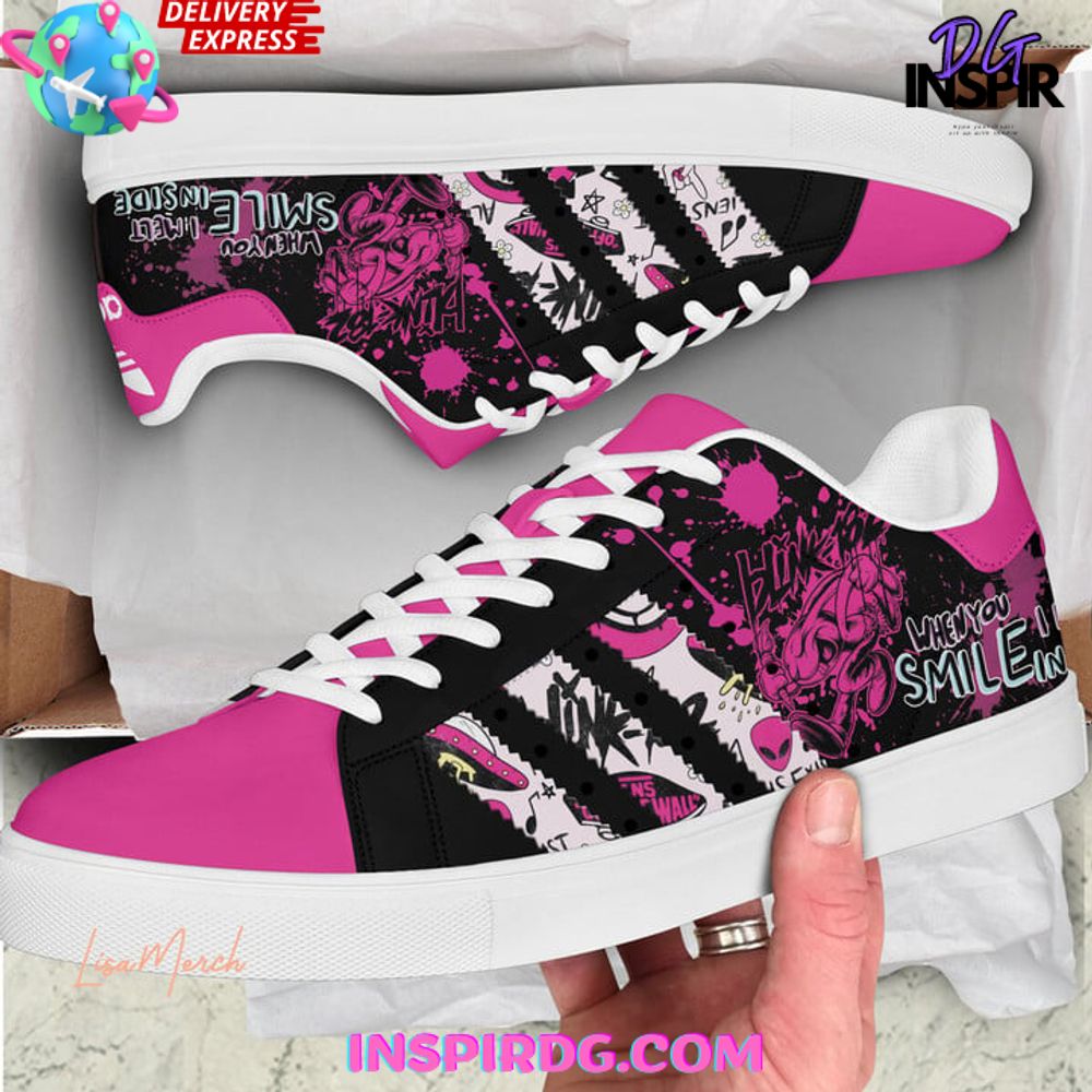 Ideafootwear Blink-182 Skate Stan Shoes Sneakes For Men And Women 3