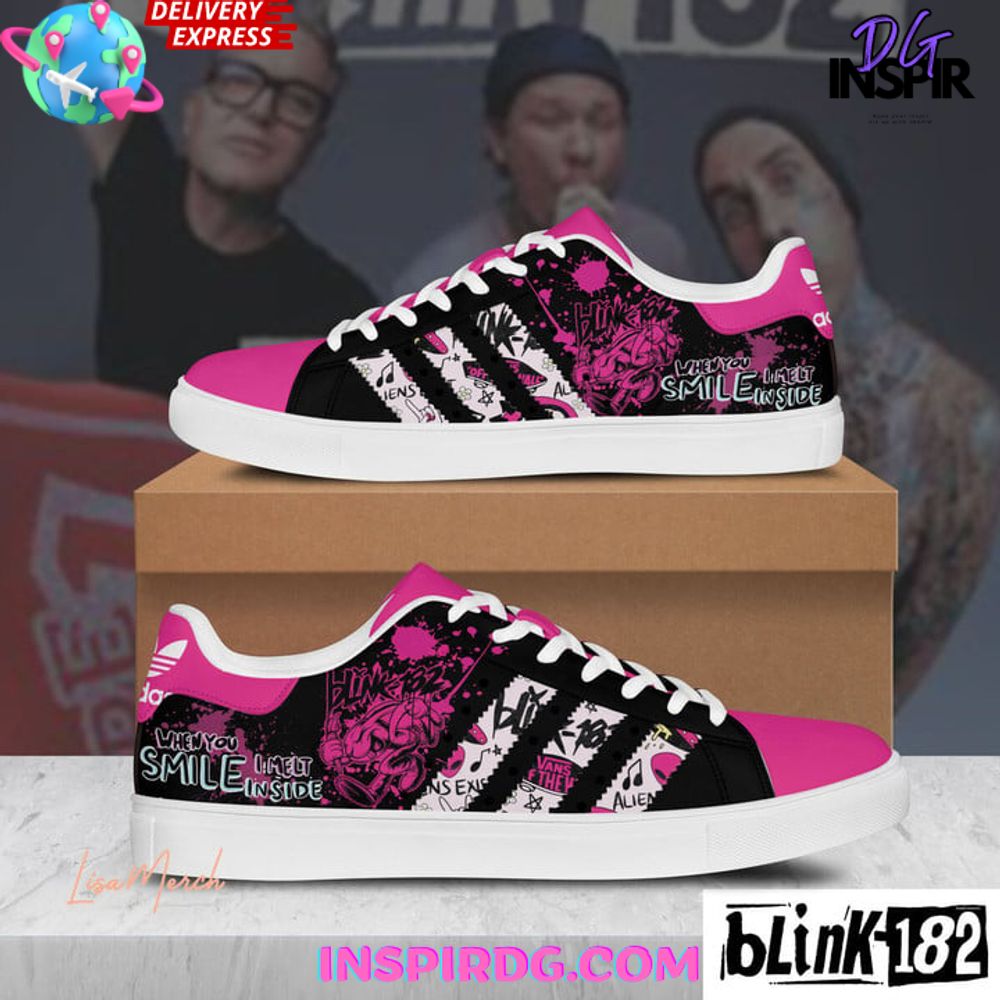 Ideafootwear Blink-182 Skate Stan Shoes Sneakes For Men And Women 3