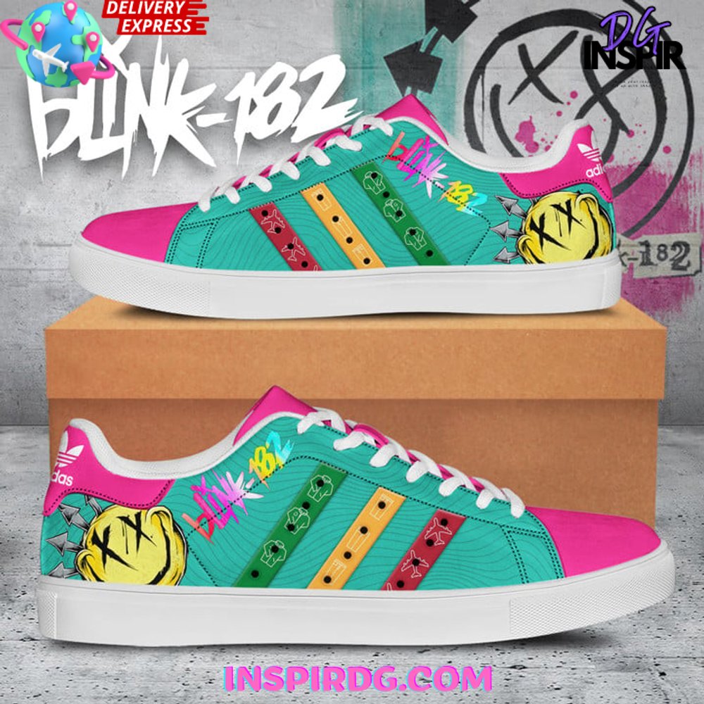 Ideafootwear Blink-182 Skate Stan Shoes Sneakes For Men And Women 2