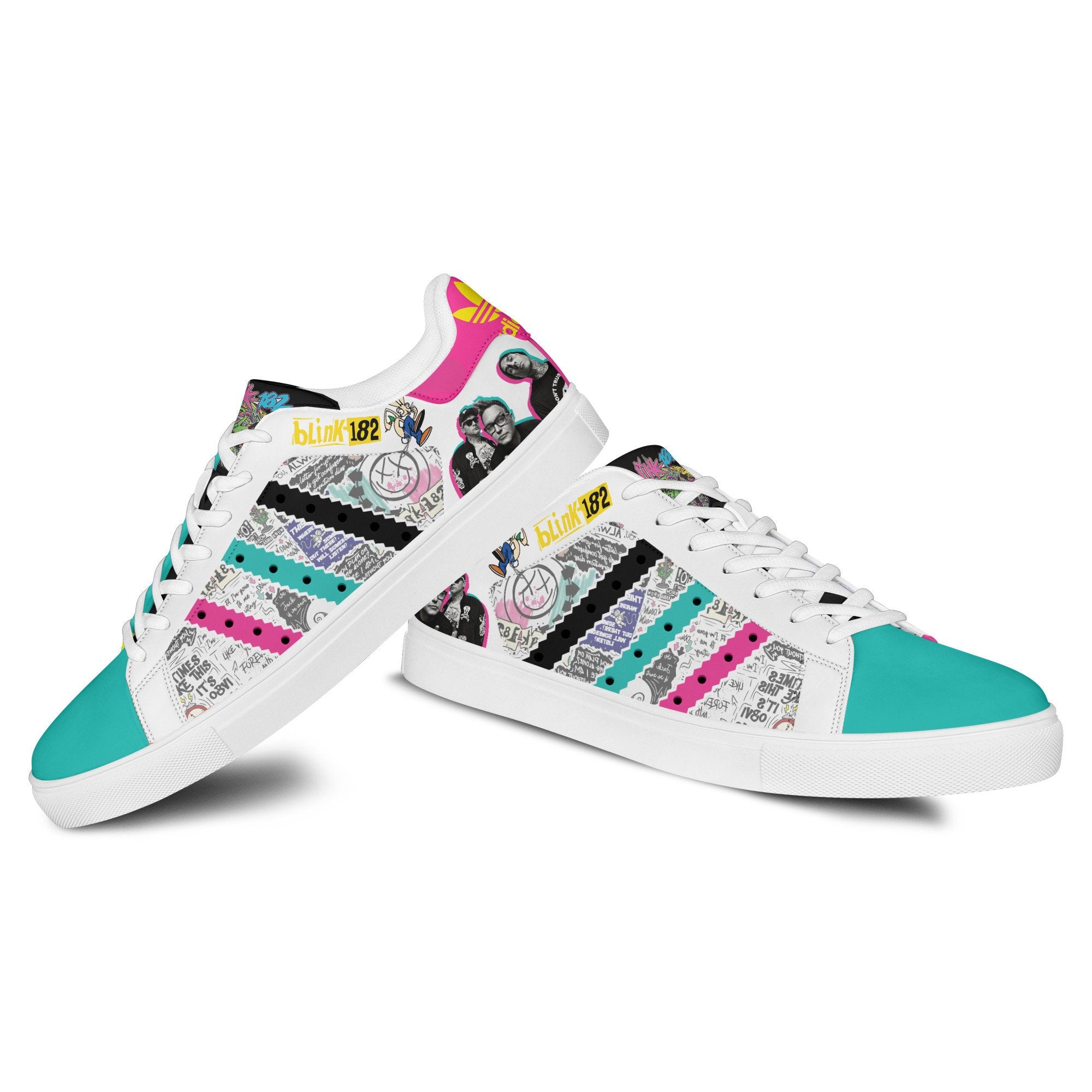 Ideafootwear Blink-182 Skate Stan Shoes Sneakes For Men And Women 1