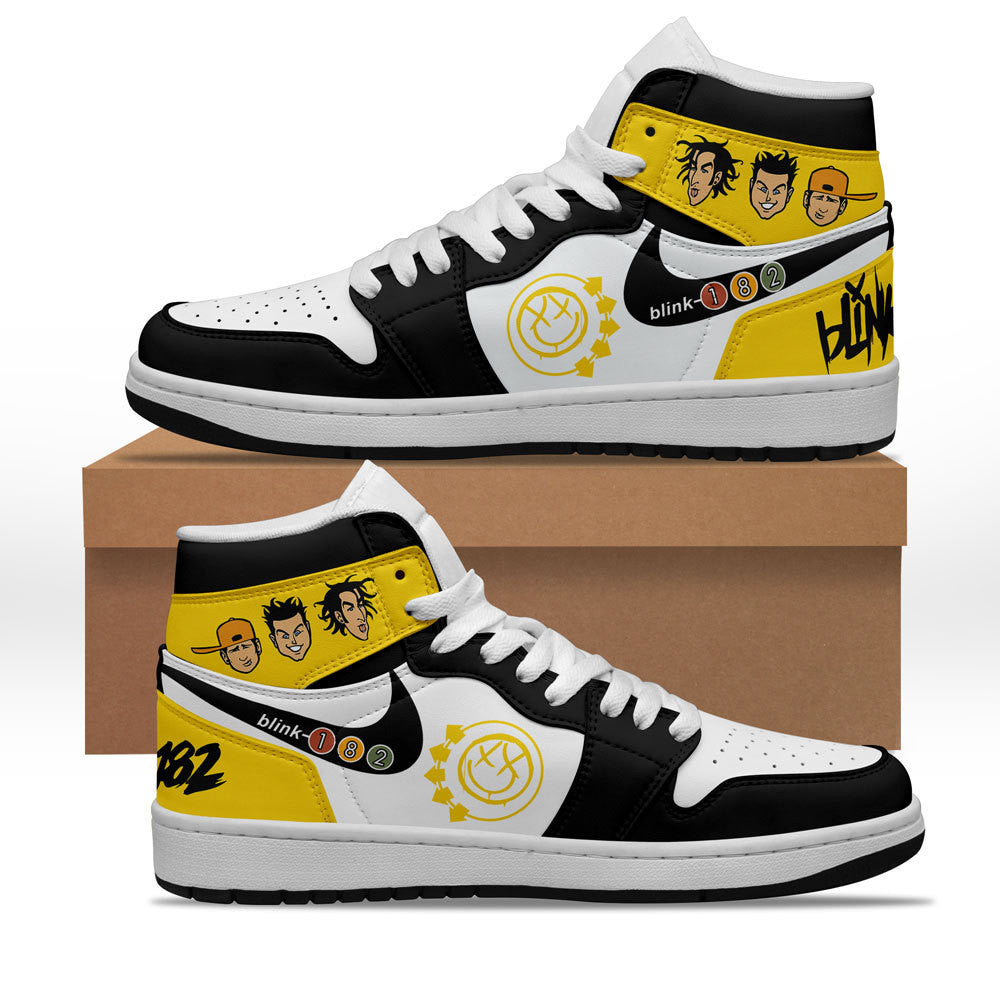 Ideafootwear Blink 182 AJ1 High Sneakers Shoes For Men And Women 6
