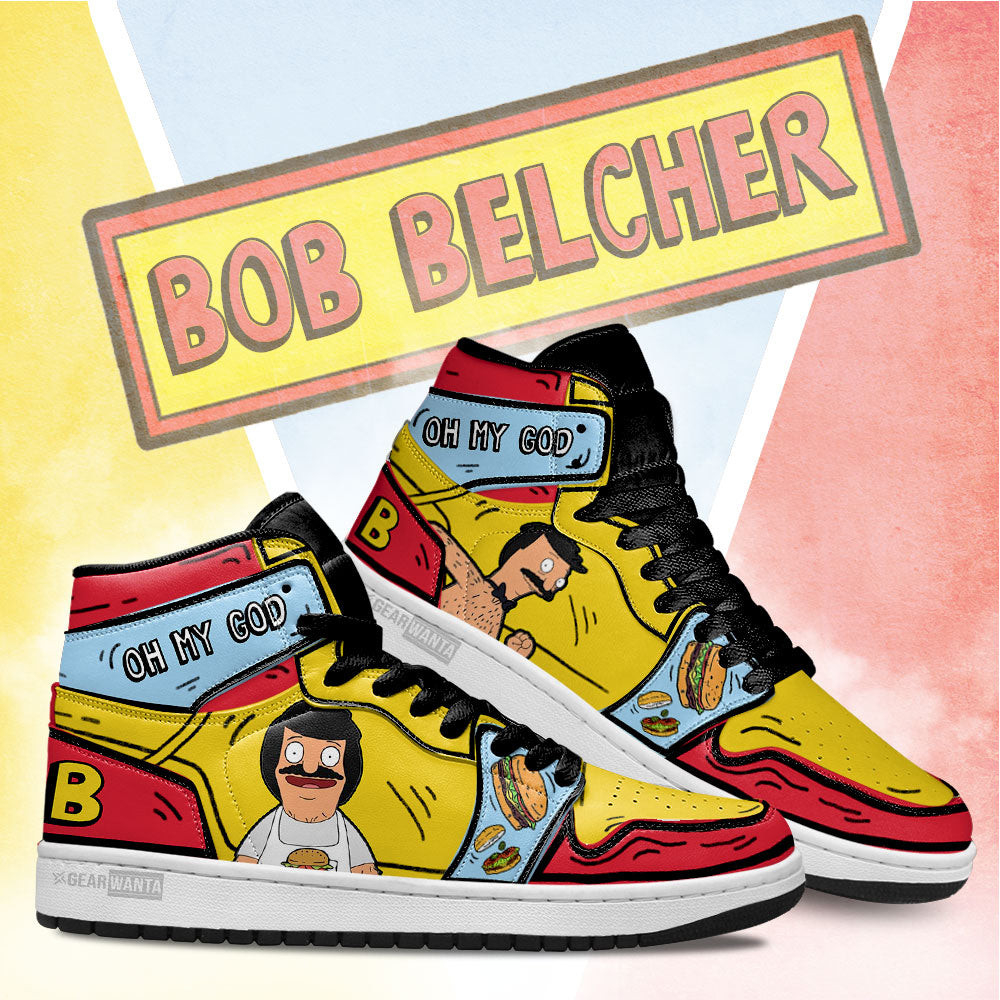 Ideafootwear Bob Bob's Burger AJ1 High Sneakers Shoes For Men And Women 1