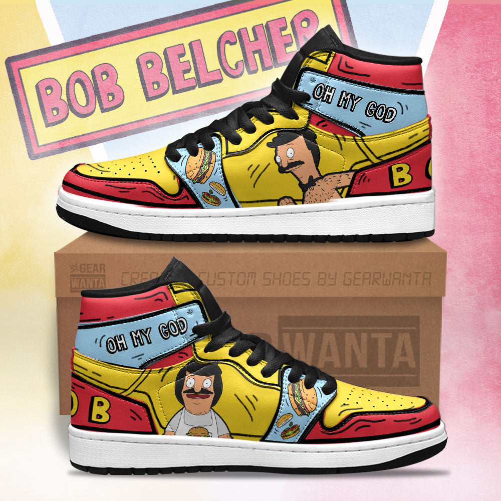 Ideafootwear Bob Bob's Burger AJ1 High Sneakers Shoes For Men And Women 1