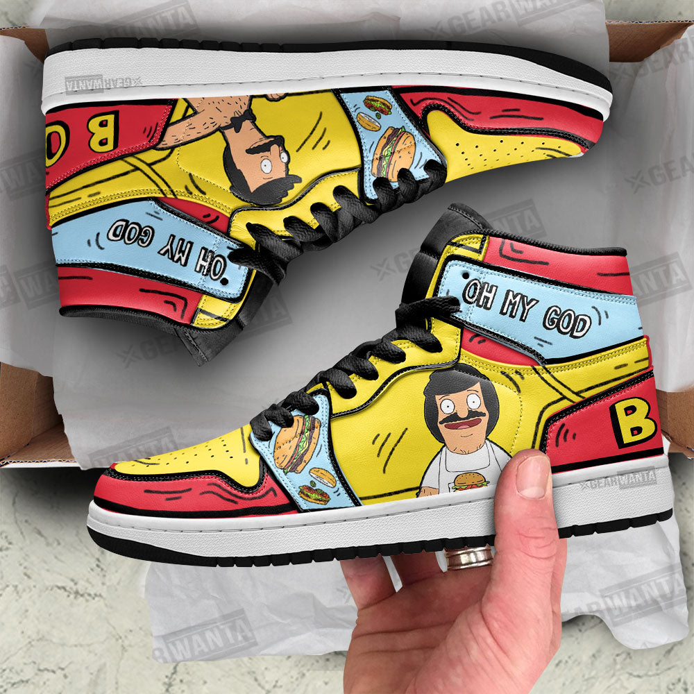 Ideafootwear Bob Bob's Burger AJ1 High Sneakers Shoes For Men And Women 1
