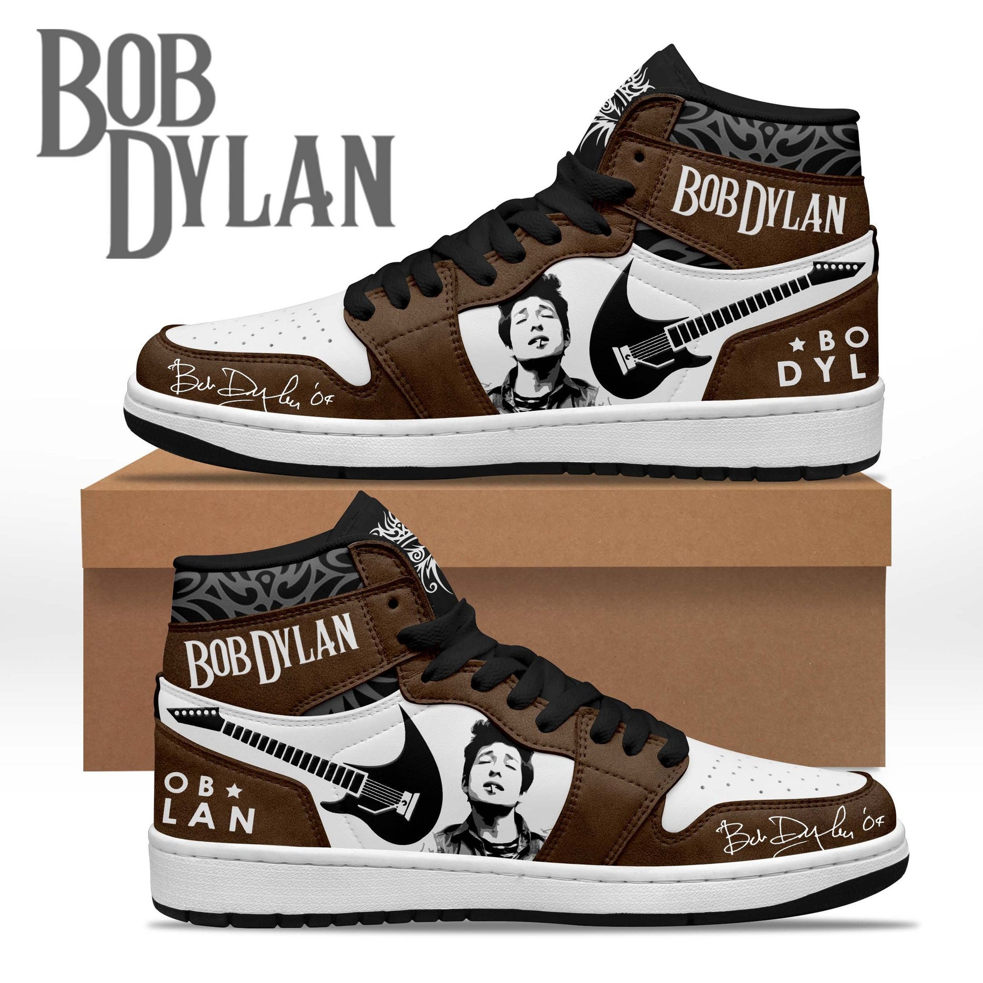 Ideafootwear Bob Dylan AJ1 High Sneakers Shoes For Men And Women 2