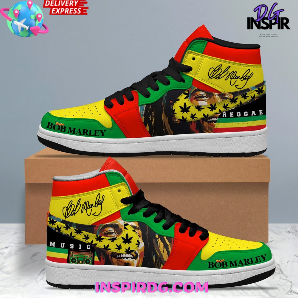 Ideafootwear Bob Marley AJ1 High Sneakers Shoes For Men And Women 22