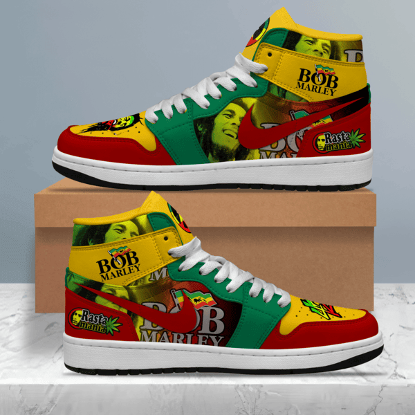 Ideafootwear Bob Marley AJ1 High Sneakers Shoes For Men And Women 6