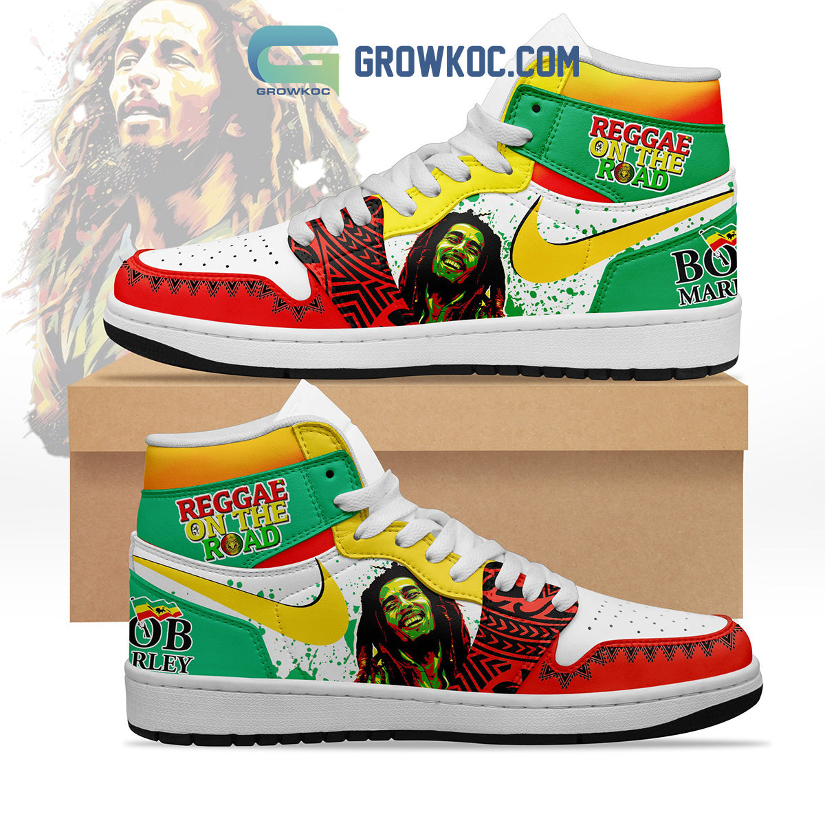 Ideafootwear Bob Marley AJ1 High Sneakers Shoes For Men And Women 18
