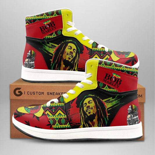 Ideafootwear Bob Marley AJ1 High Sneakers Shoes For Men And Women 11