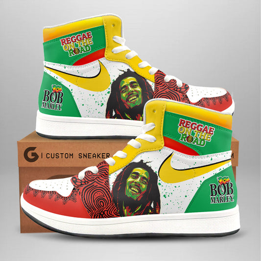 Ideafootwear Bob Marley AJ1 High Sneakers Shoes For Men And Women 3