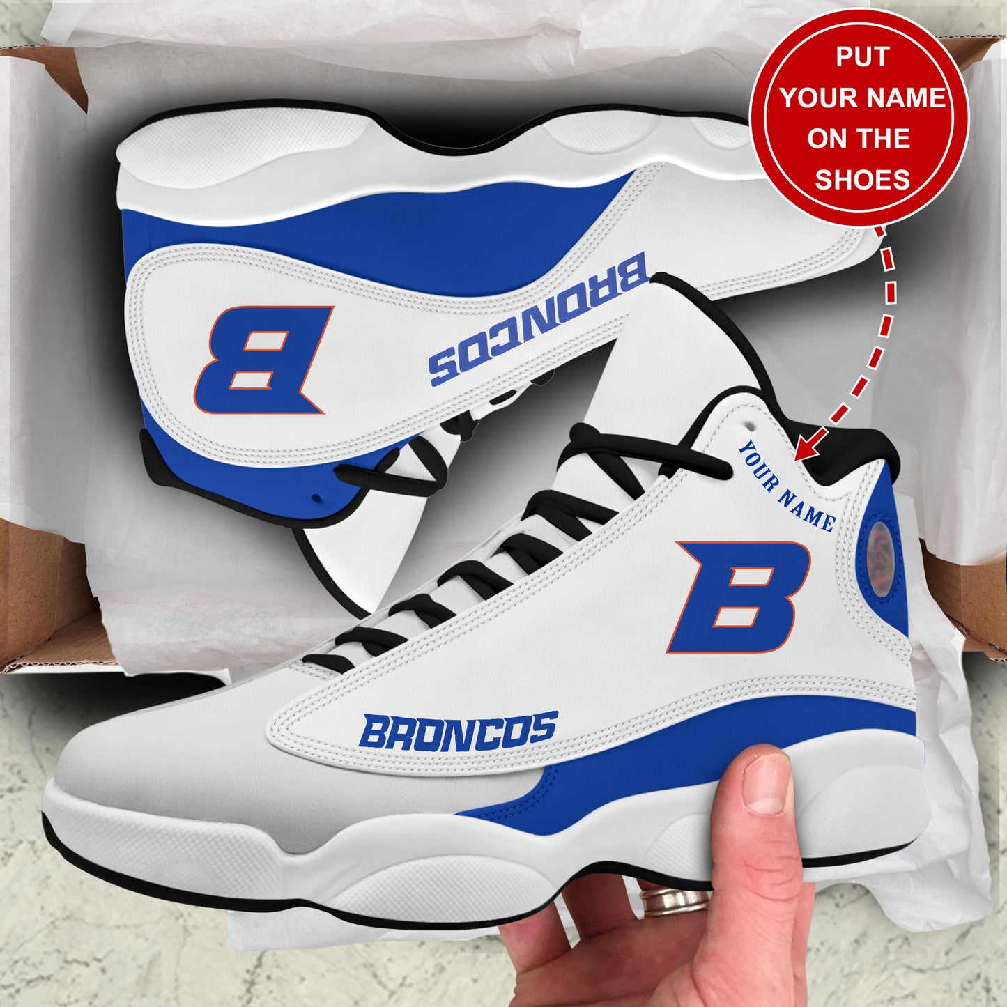 Ideafootwear Boise State Broncos AJ13 Sneakers Shoes For Men And Women 2