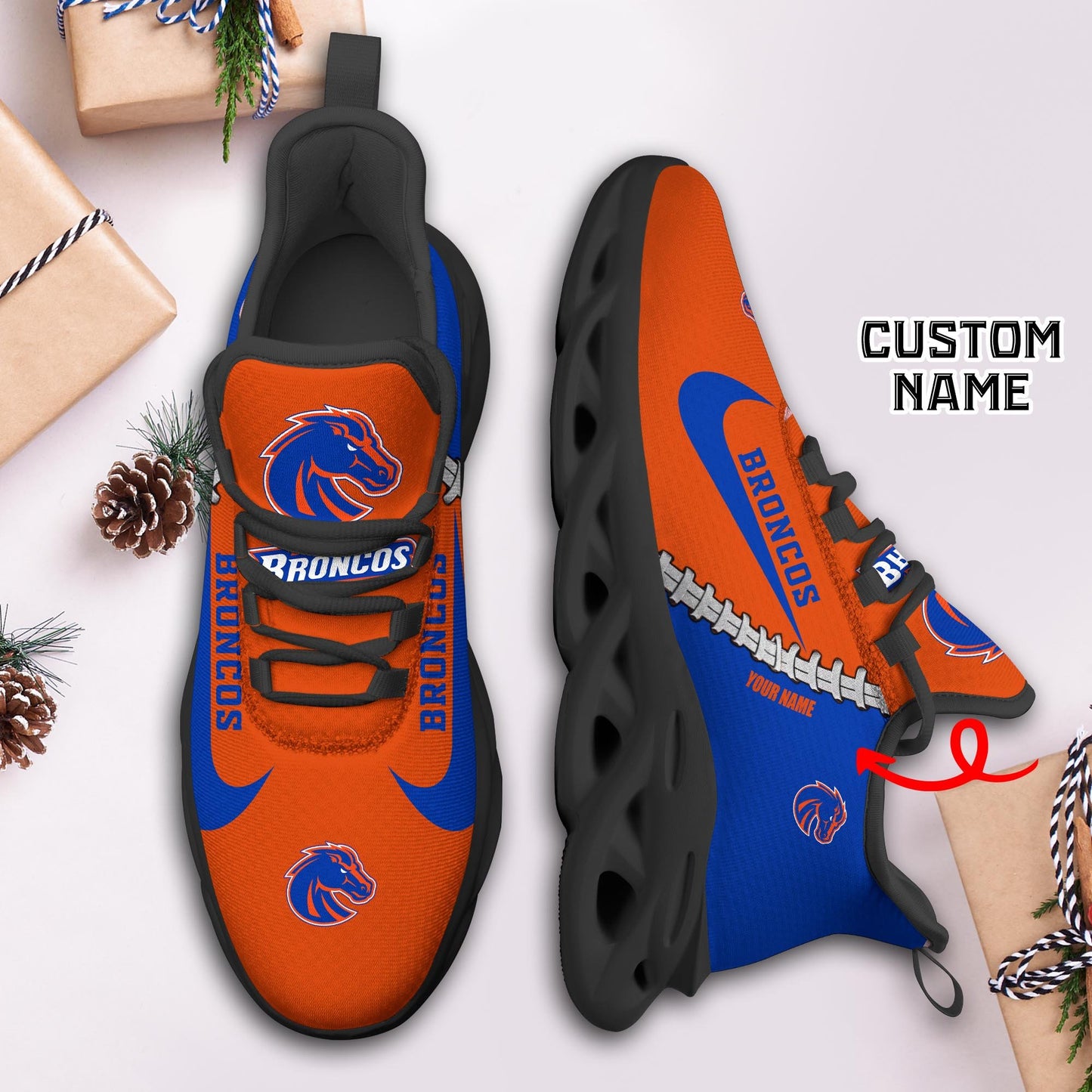 Ideafootwear Boise State Broncos Max Soul Shoes Sneakers For Men And Women 2
