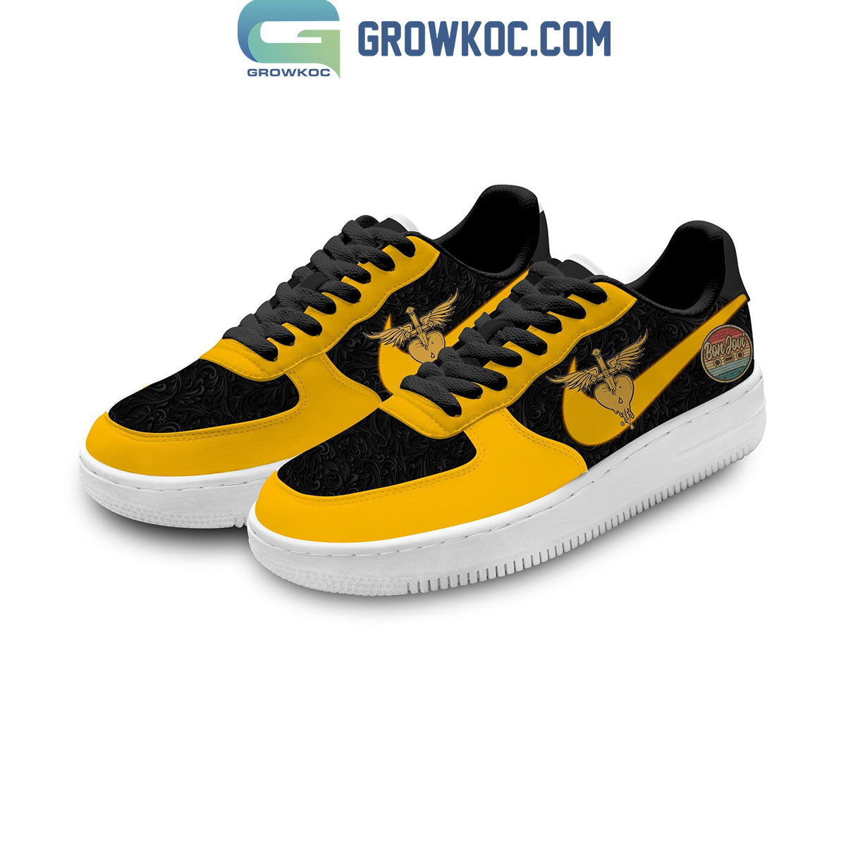 Ideafootwear Bon Jovi Air Low-Top Sneakers Shoes For Men And Women 9