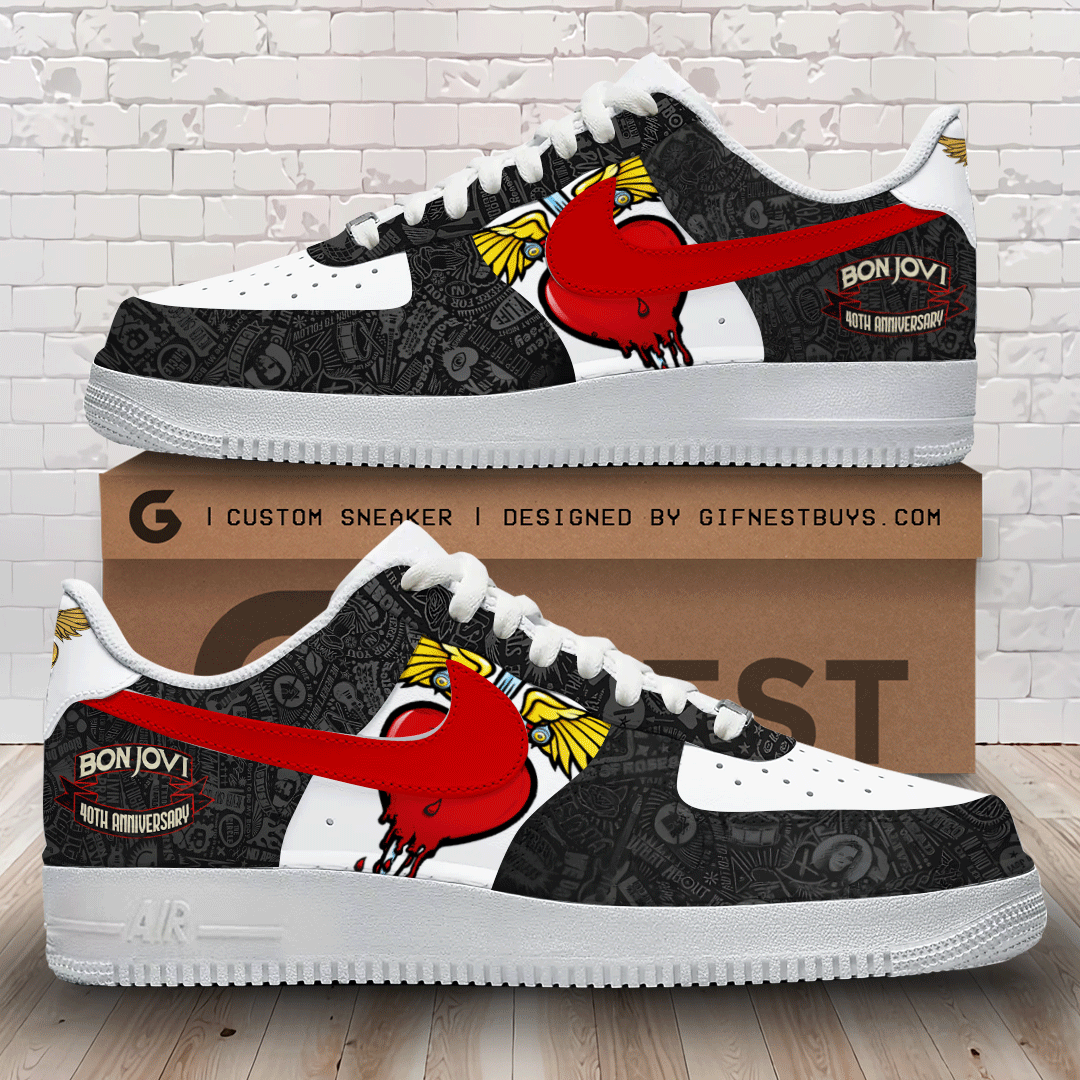 Ideafootwear Bon Jovi Air Low-Top Sneakers Shoes For Men And Women 2